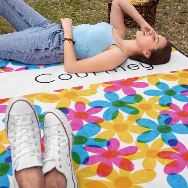 Blommigt för återcirkulering av ljus och feta Hipp Fleecefilt (Skapare uppladdad)