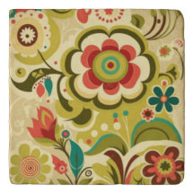 blommigt för återdesign av vintage ljust grönt