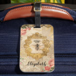 Blommigt för återställ Vintage av elegant -  Bagagebricka<br><div class="desc">Utformning av en vintage av elegant ephemera-drottning. Den här söt reflexen har en mjuk vintage och gör en underbar gåva. Designad av Blackberry Boulevard.</div>