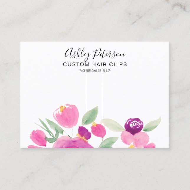 Blommigt för att förbättra visningen för vattenfär visitkort (Framsida)