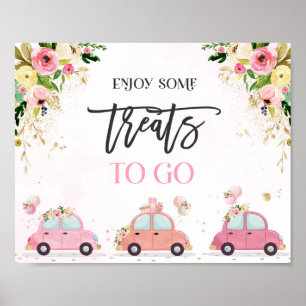 Blommigt för att hantera favoritsignera Rosa efter Poster