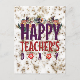 Blommigt för av lycklig-lärardagen helg vykort