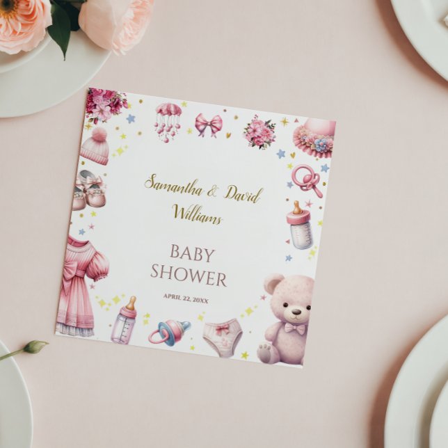 Blommigt för  av vattenfärgssköljning för Rosa med Pappersservett (Skapare uppladdad)