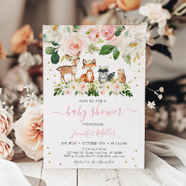  Blommigt för Baby Shower Inbjudningar