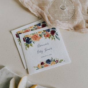 Blommigt för babyskor för multifärgadens Elegant Pappersservett
