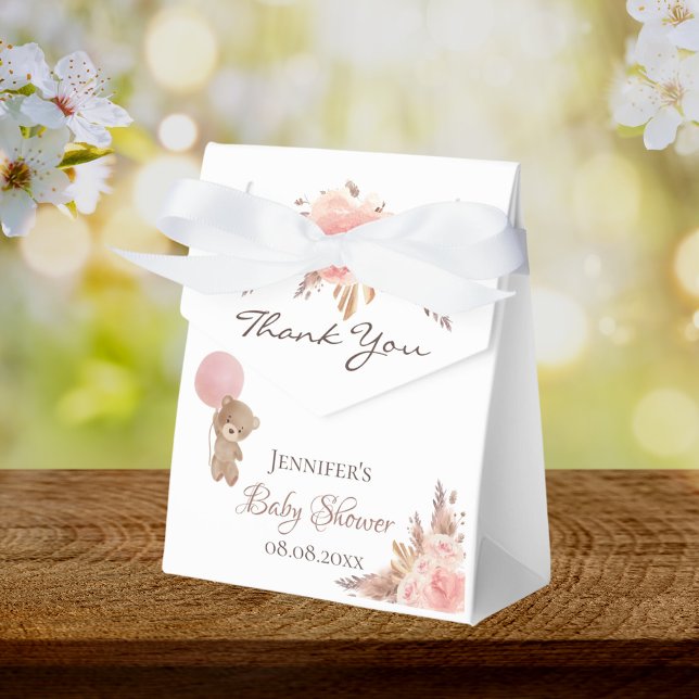  blommigt för babyskor, nalle, pampas gräs presentaskar (Skapare uppladdad)