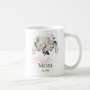 Blommigt för bästa  Rosa för vattenfärg i Mamma Kaffemugg