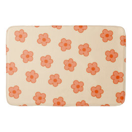 Blommigt för biskopsbeläggning och Orange Retro, C Badrumsmatta