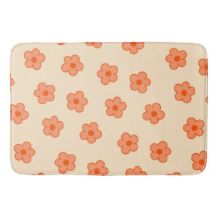 Blommigt för biskopsbeläggning och Orange Retro, C Badrumsmatta