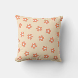 Blommigt för biskopsbeläggning och Orange Retro, C Kudde