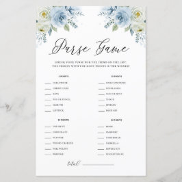 Blommigt för blå vattenfärg Vad är i ditt Purse-sp