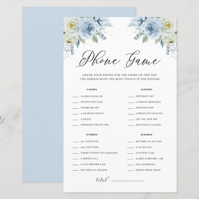 Blommigt för blå vattenfärg Vad är på ditt Mobila  (Fram/baksida)