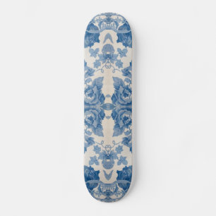 blommigt för blå vintage i elegant mini skateboard bräda 18,5 cm