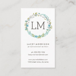 Blommigt för blått för blommakran | modern visitkort