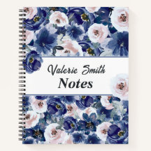 Blommigt för blått och Rosa vattenfärgsfärgsvinter