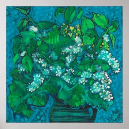 Blommigt för Blommar av Bird Cherry Flowers Pastel Poster