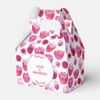 Blommigt för Blommar av Rosa vattenfärg Presentaskar