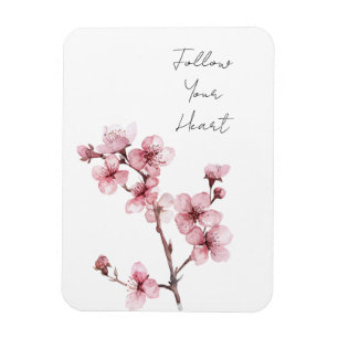Blommigt för Blommar av vit Rosa Cherry Magnet