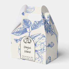 Blommigt för Blommigt av blått Fransk i rik Presentaskar