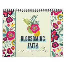 Blommigt för Blossoming Faith Abstrakt Calendar Kalender