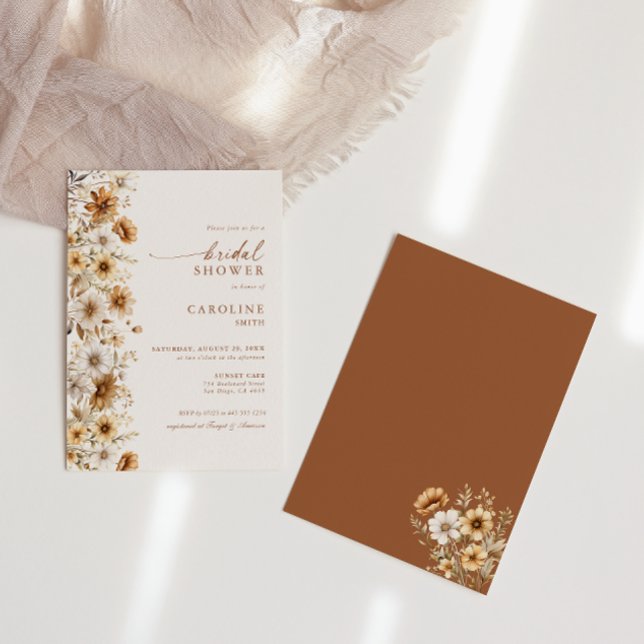 Blommigt för bränd Orange-Möhippa för Wildblomma Inbjudningar (Skapare uppladdad)