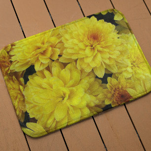 Blommigt för Bright Gult Chrysanthemums Badrumsmatta
