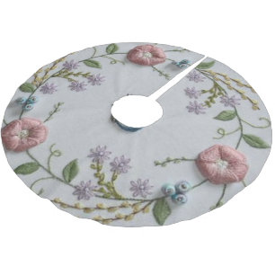 blommigt för broderi för gullig fjärilsmintgrönt julgransmatta borstad polyester