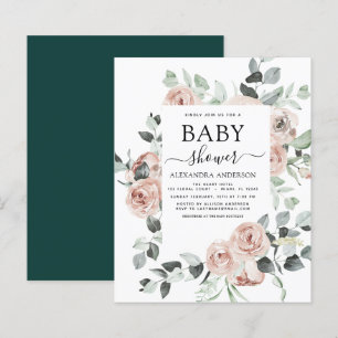 Blommigt för Budget Emerald Grönt Baby Shower