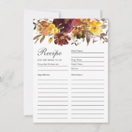 Blommigt för Burgundy-bränd Orange för Bride Card Tack Kort