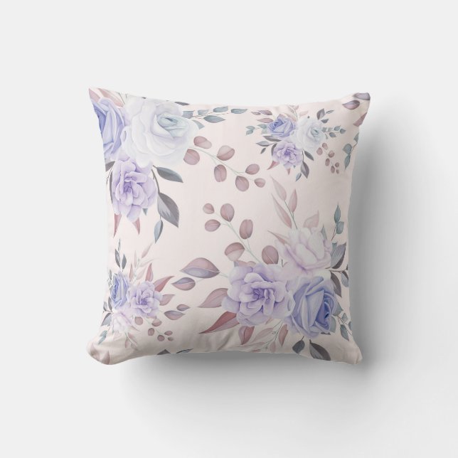blommigt för chic av elegant kudde (Framsida)