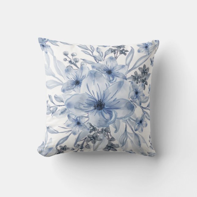 blommigt för chic av elegant kudde (Framsida)