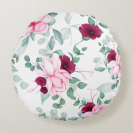 blommigt för chic av elegant rund kudde