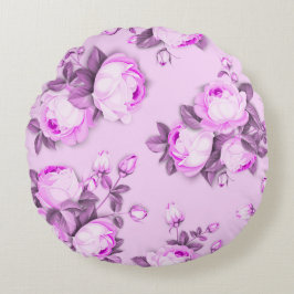 blommigt för chic av elegant rund kudde
