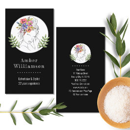 Blommigt för Chic av modern Esthetician Stylist Sp Visitkort