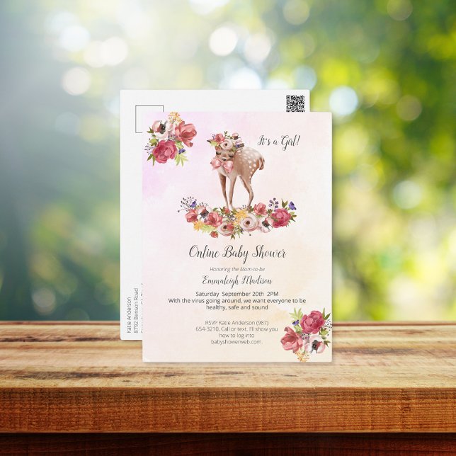 Blommigt för Chic av Online för spädbarnsskor för  Vykort (Skapare uppladdad)