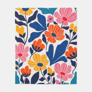 Blommigt för Contemporary av Matisse Inspired Abst Fleecefilt