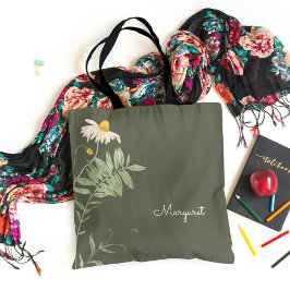 Blommigt för Daisy av Grönt, minimalt Tygkasse