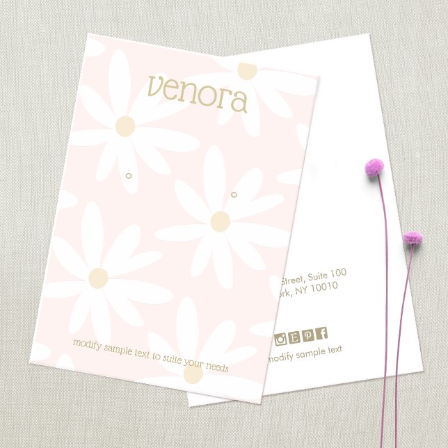 Blommigt för Daisy för avläsning av Visning-kort f Visitkort (Skapare uppladdad)