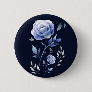 blommigt för dammig blå elegant i ro knapp
