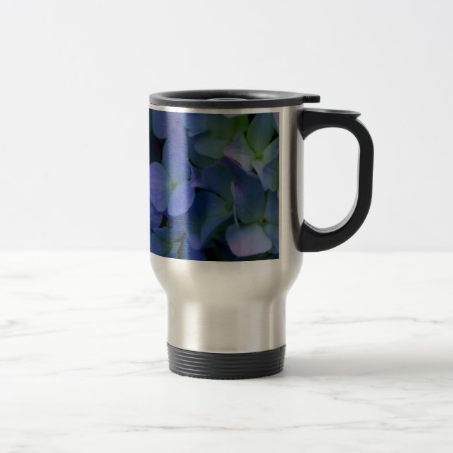 blommigt för dammig blå lila i elegant resemugg (Höger)