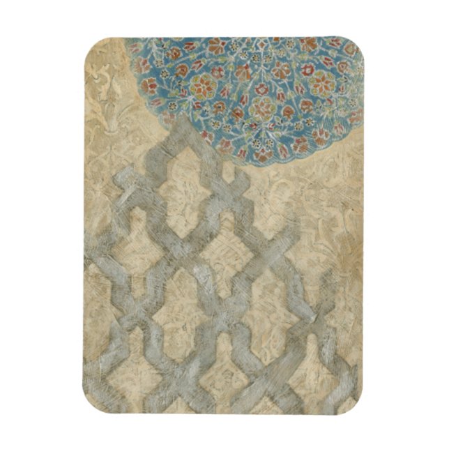 Blommigt för dekorativ Silver-stammen Arrangemang Magnet (Vertikal)