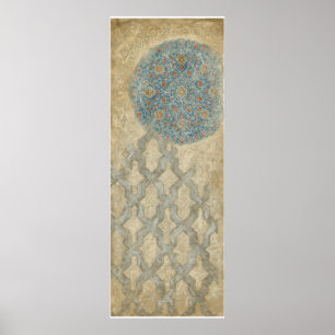 Blommigt för dekorativ Silver-stammen Arrangemang Poster