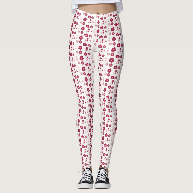 Blommigt för delikat utskrift leggings (Framsida)