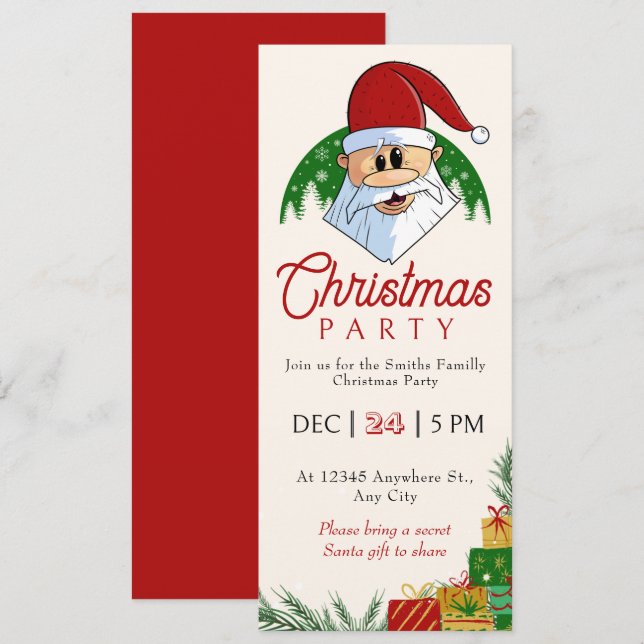 Blommigt för den fina Eleganten i Party vid jul (Fram/baksida)