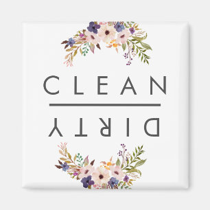 Blommigt för diskmaskiner magnet