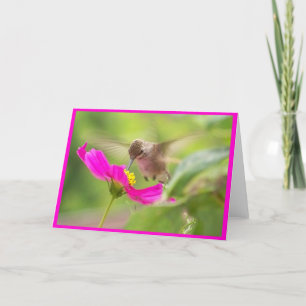Blommigt för djur för Hummingbirdfågeldjurliv Kort