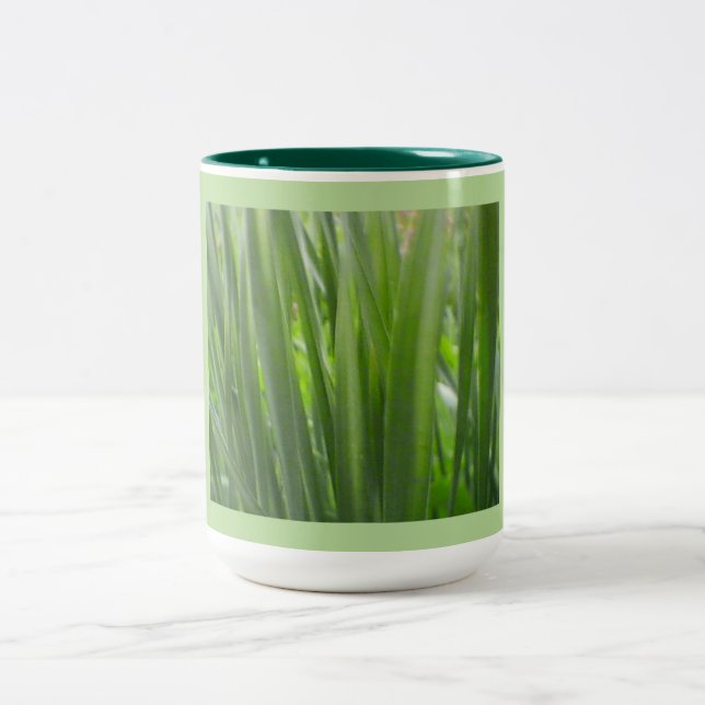 Blommigt för ekoGrönt Två-Tonad Mugg (Center)