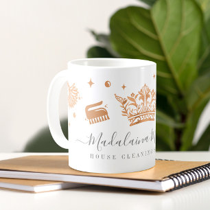 Blommigt för elegant av kopparRoyal och Städning a Kaffemugg