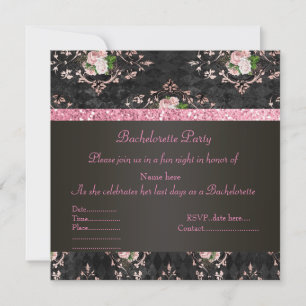 blommigt för elegant av ROSA BACHELORETTE INVICATI Inbjudningar