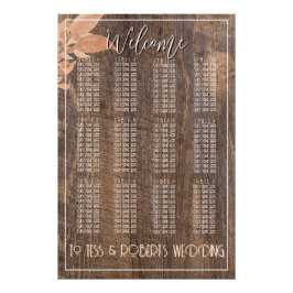 Blommigt för Elegant av Rustic Farmhouse Boho Wood Fototryck